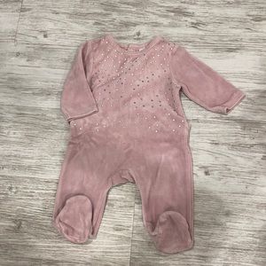 (Double) Baby dove velour blush stretchy. Size 3-6m